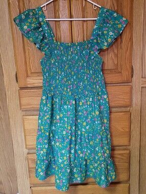 Time and Tru Smocked Floral Mini Dress, Size L